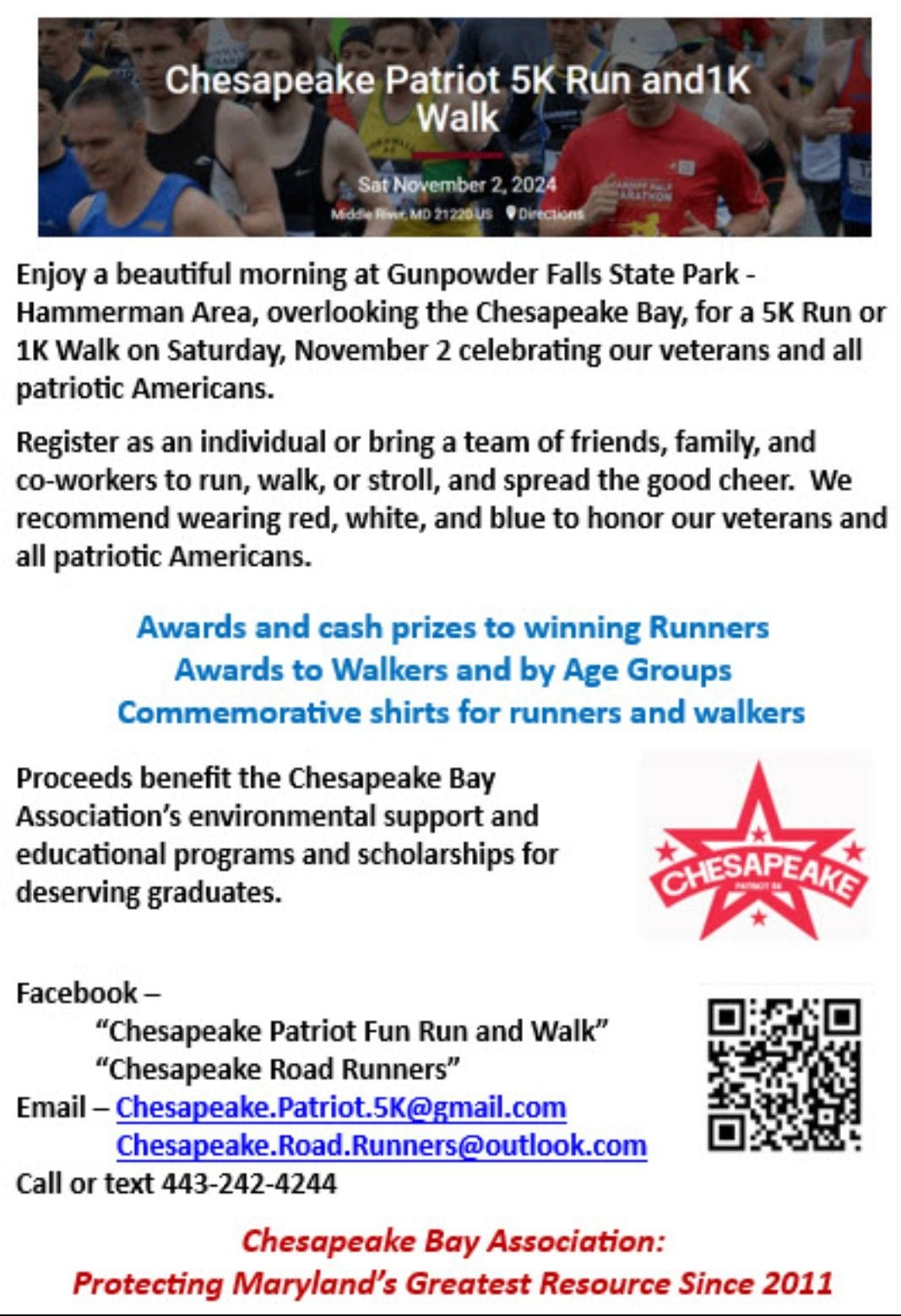Chesapeake Patriot 5K Run and 1K Walk