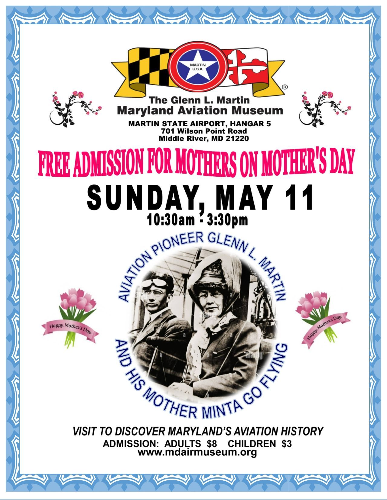 Mother’s Day Event at Glenn L. Martin Maryland Aviation Museum