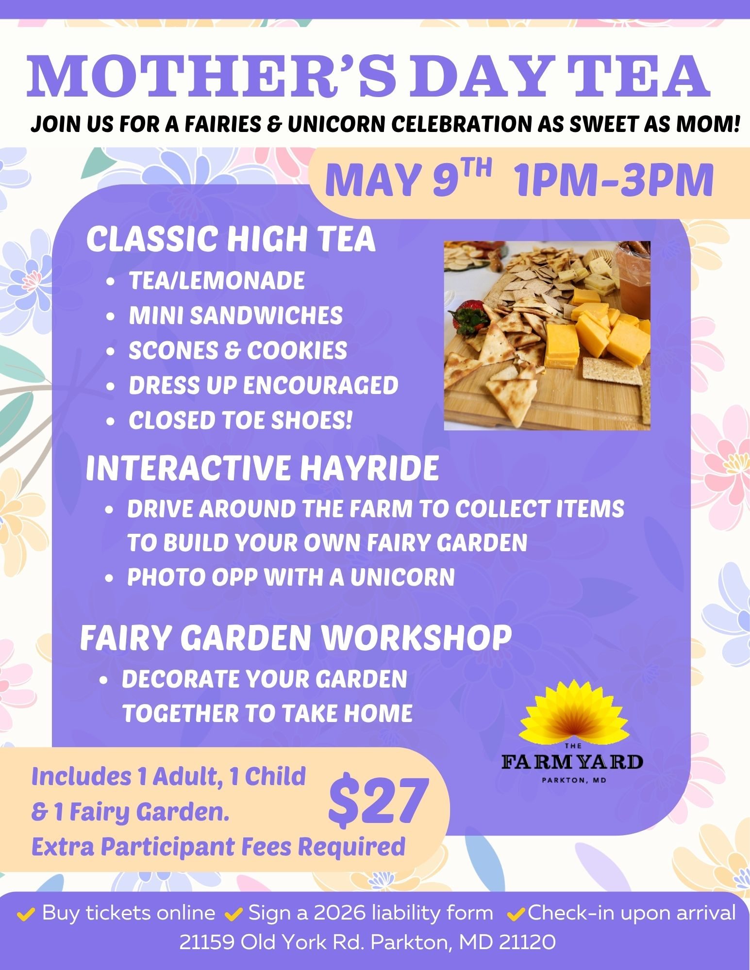 5/9- Mother’s Day Tea & Fairy Celebration