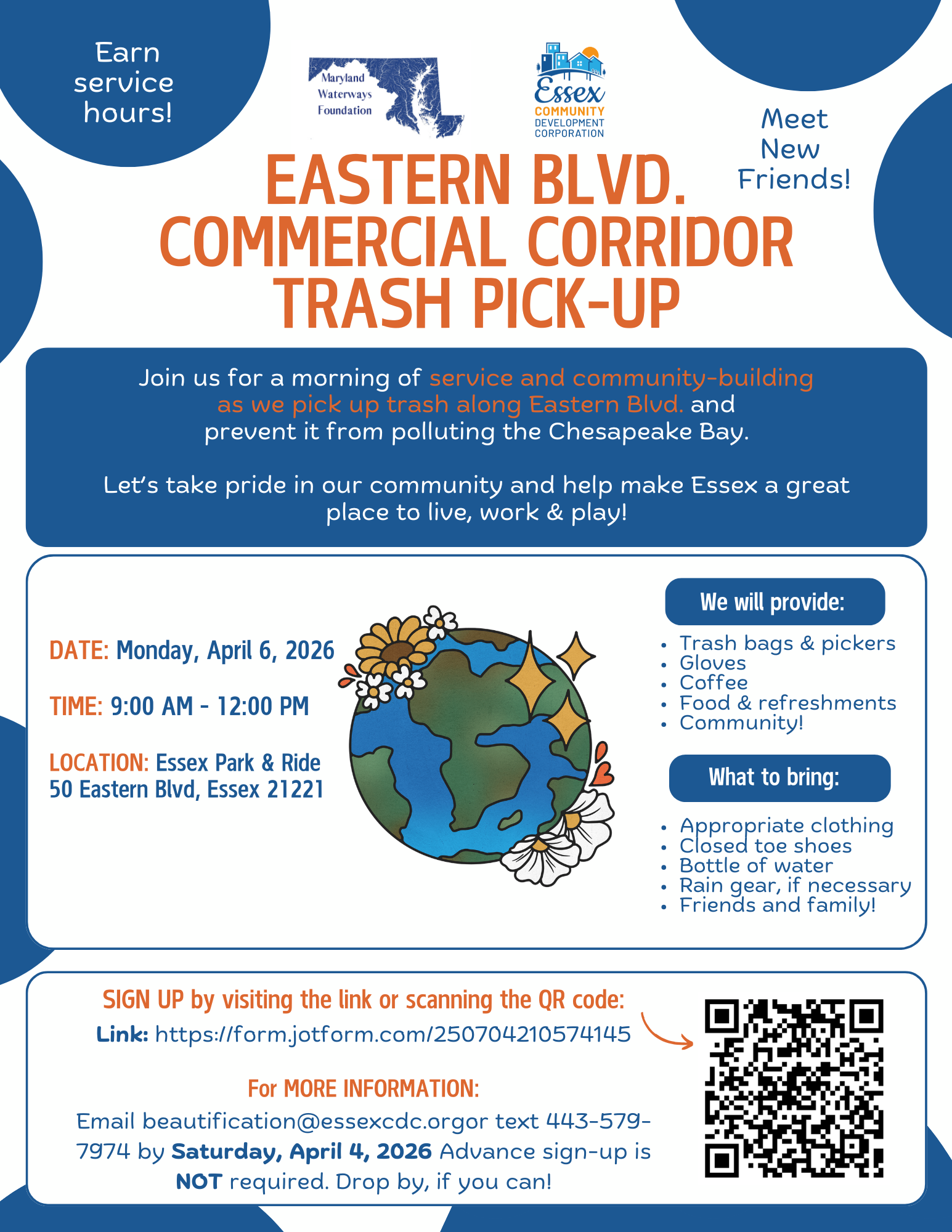 Essex CDC Eastern Blvd. Trash pick Up