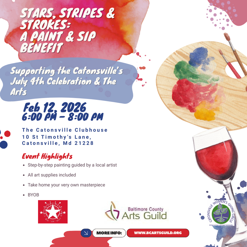 Stars, Stripes & Brush Strokes: A Paint & Sip Benefit for the Catonsville 4th of July Festival