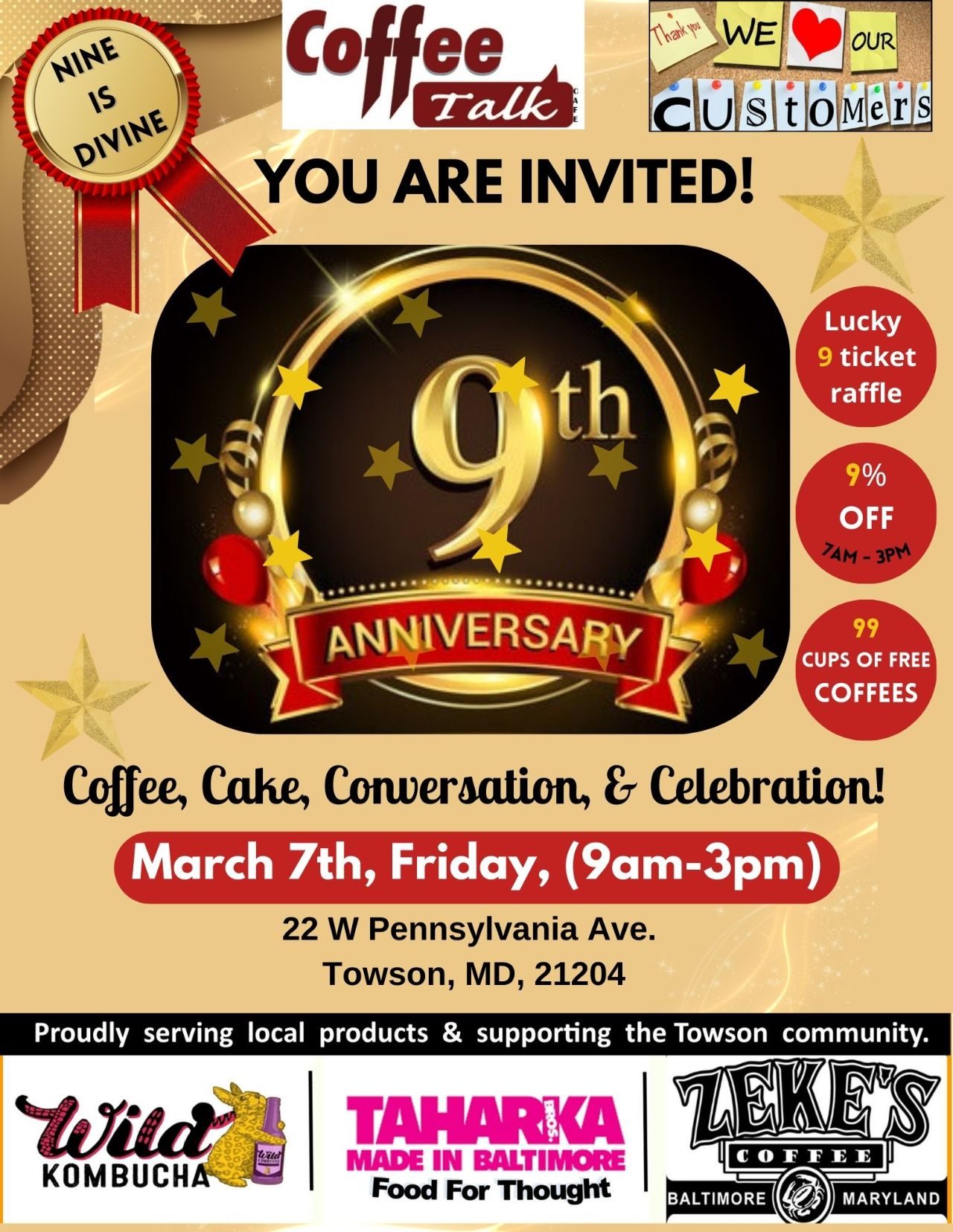 Cake, Coffee, Conversation and Celebration