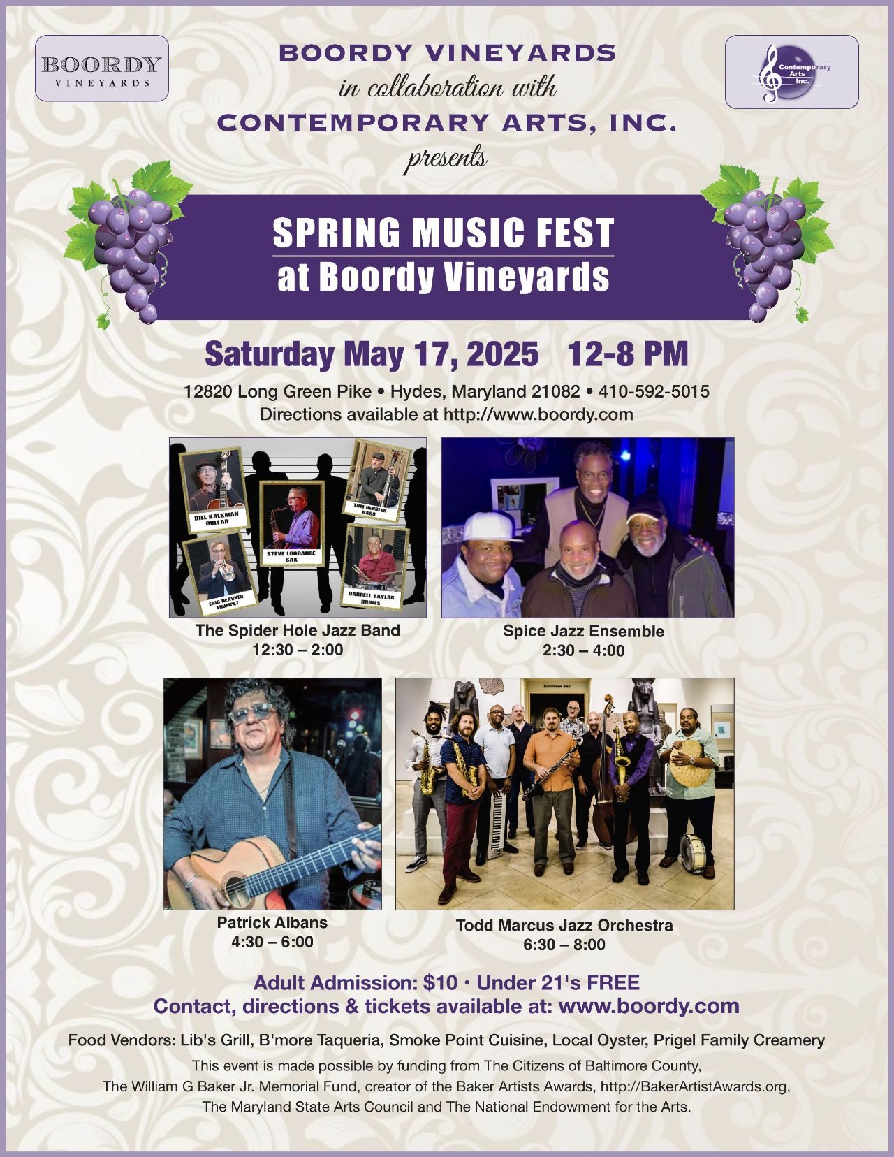 Spring Jazz Festival at Boordy Vineyards