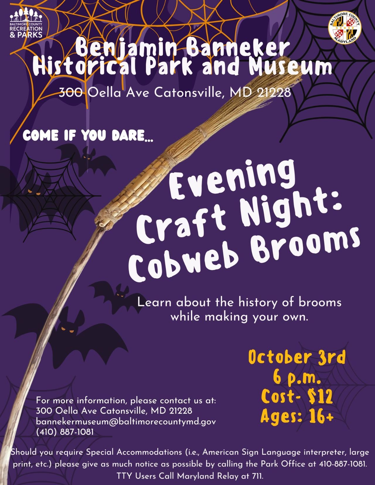 Evening Craft Night: Cobweb Brooms