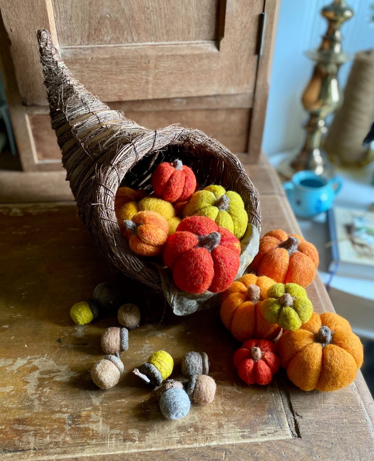Felted Pumpkins with Felt Up Girl
