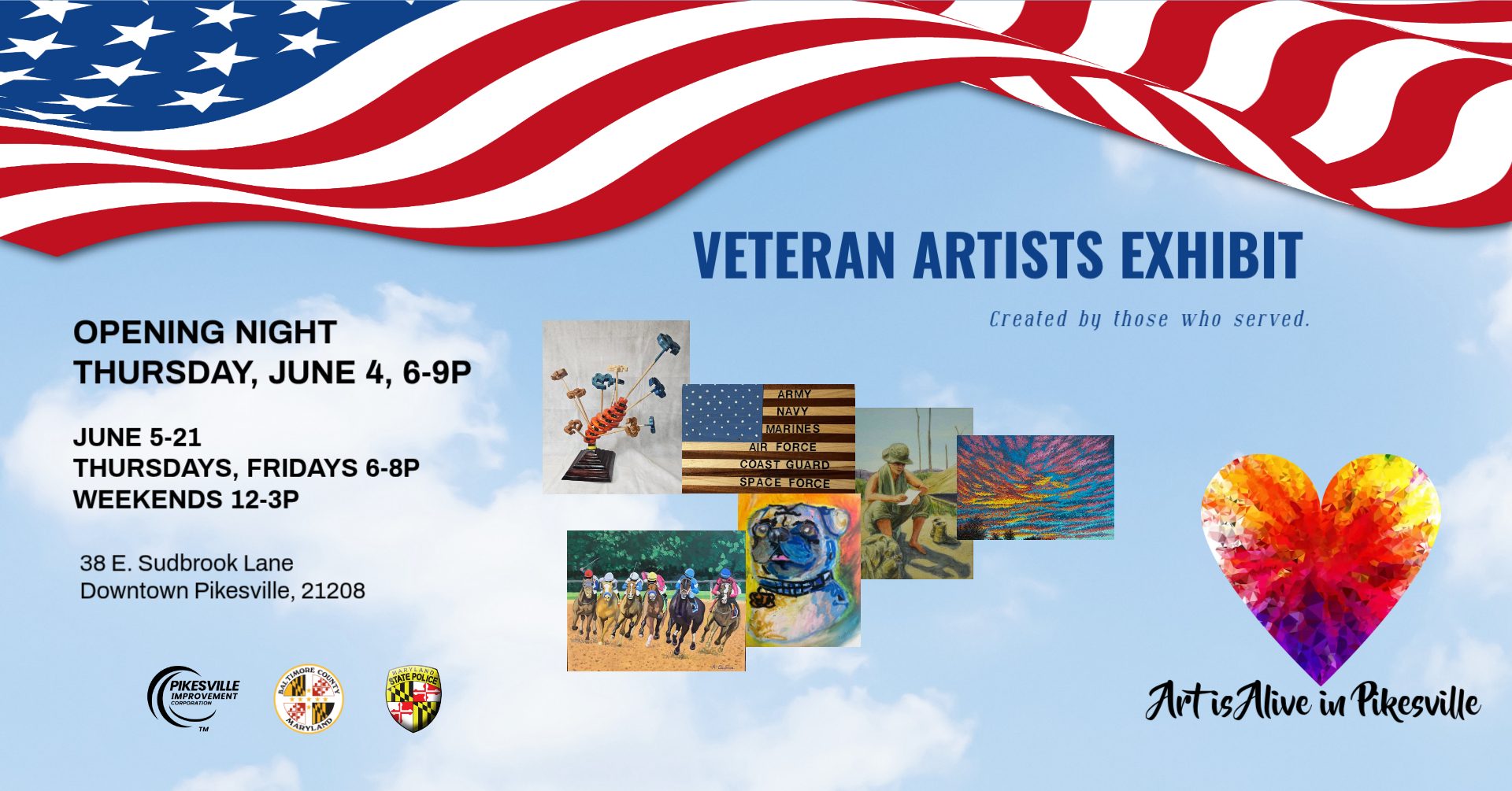 Art is Alive in Pikesville Veteran Artists Exhibit