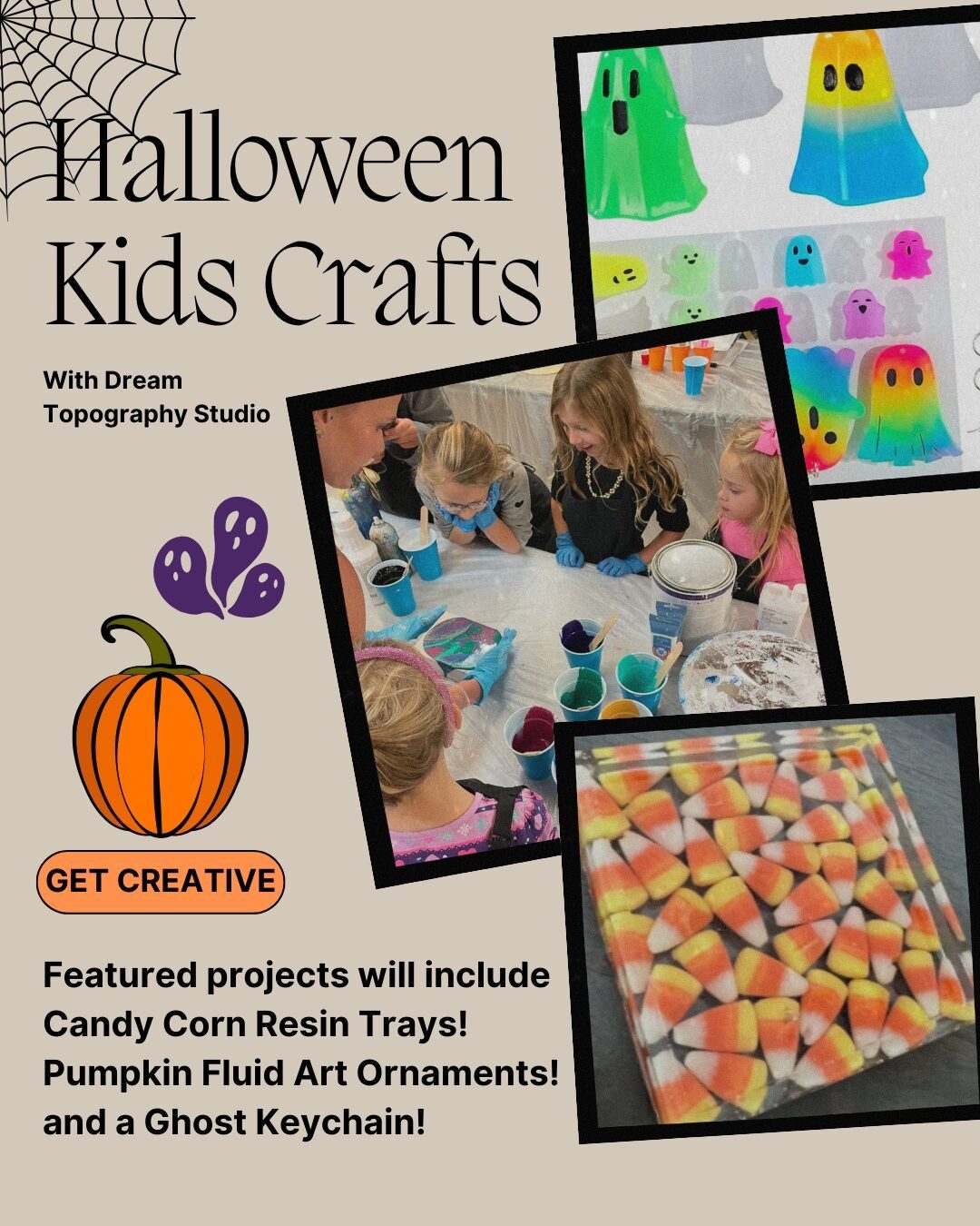 Halloween Crafts for Kids with Dream Topography – Resin and Fluid Art!