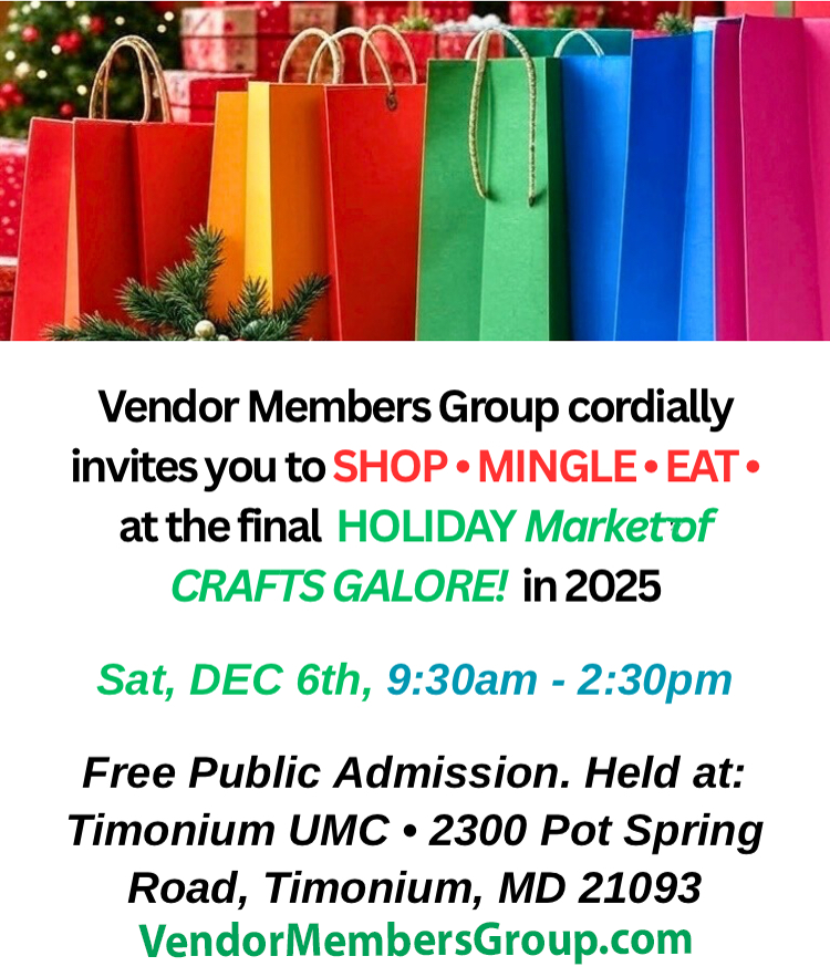 Holiday Market of CRAFTS GALORE!