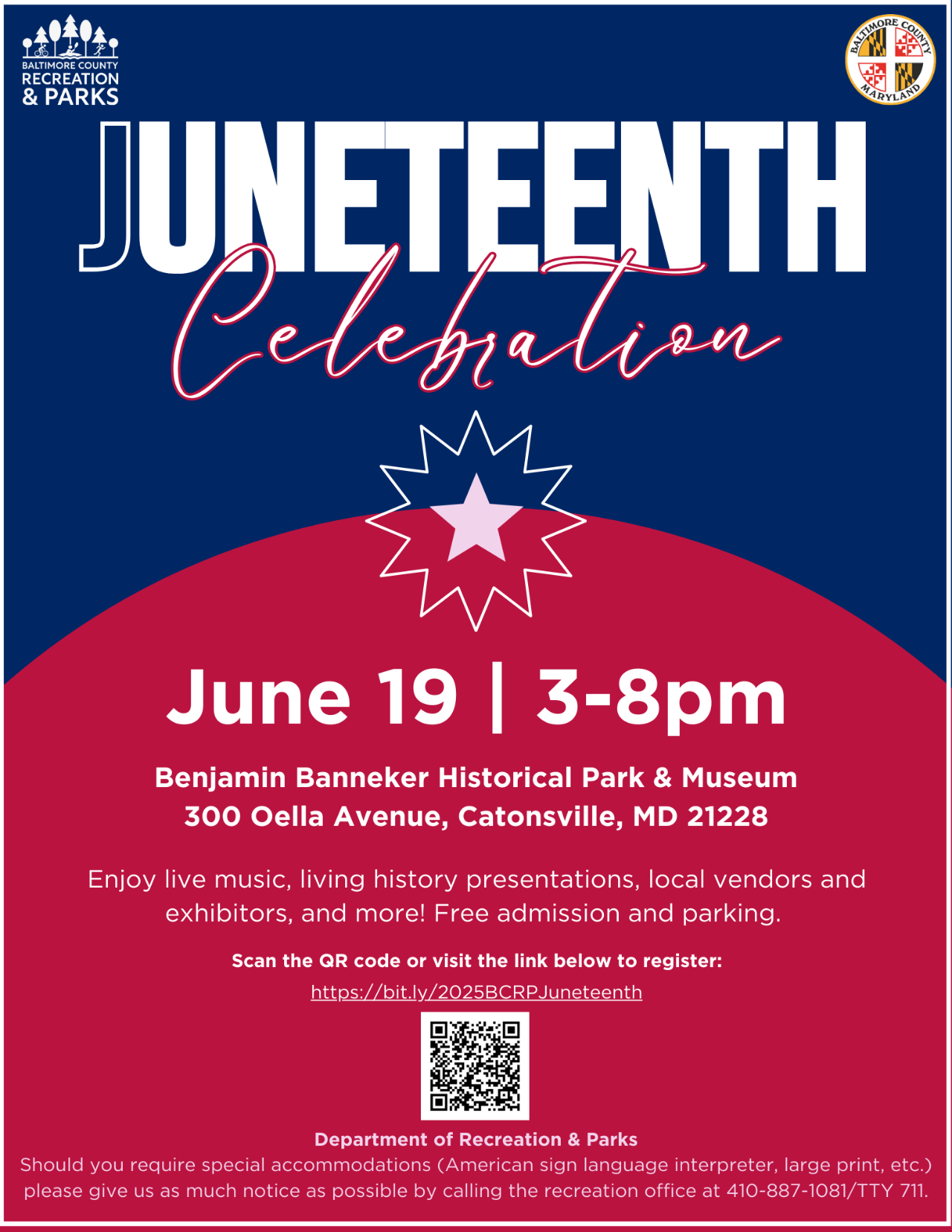 Juneteenth Celebration at Benjamin Banneker Historical Park and Museum