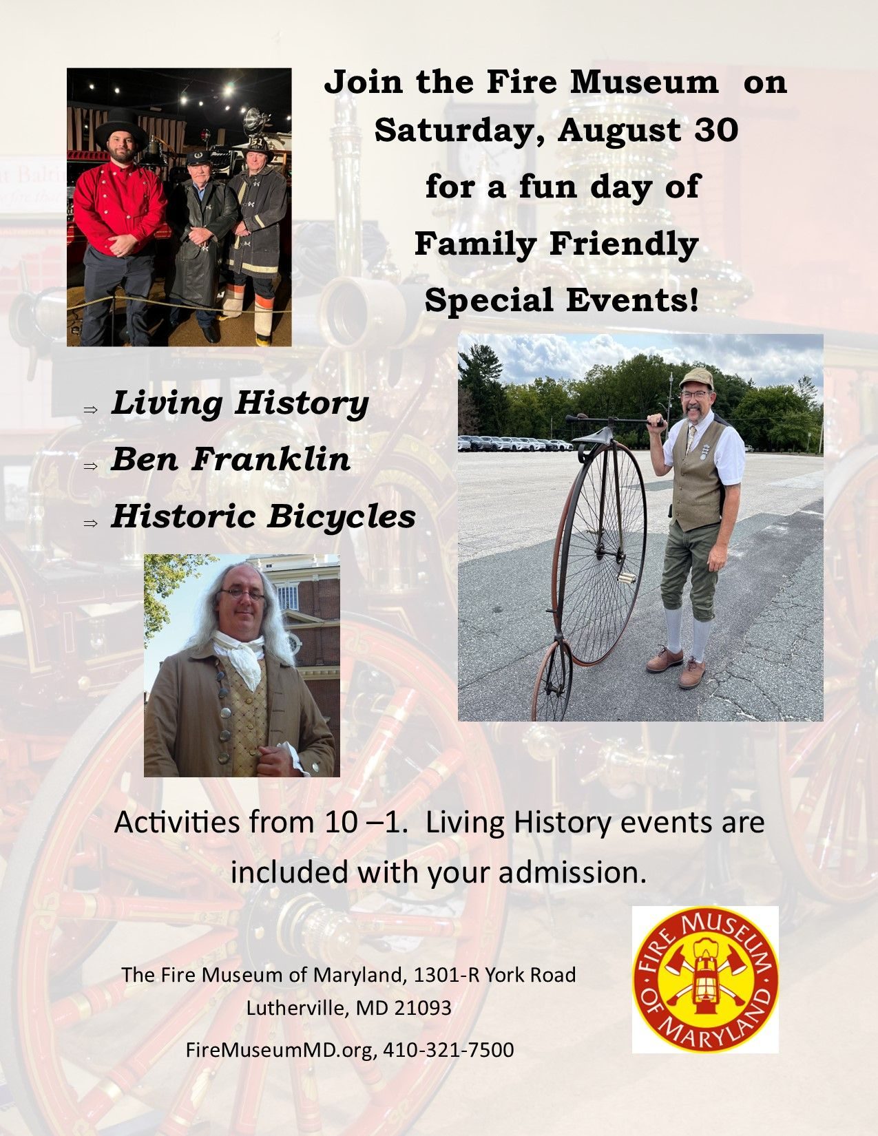Living History and Ben Franklin at the Fire Museum