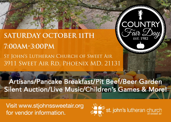 Country Fair Day at St. John’s Lutheran Church of Sweet Air