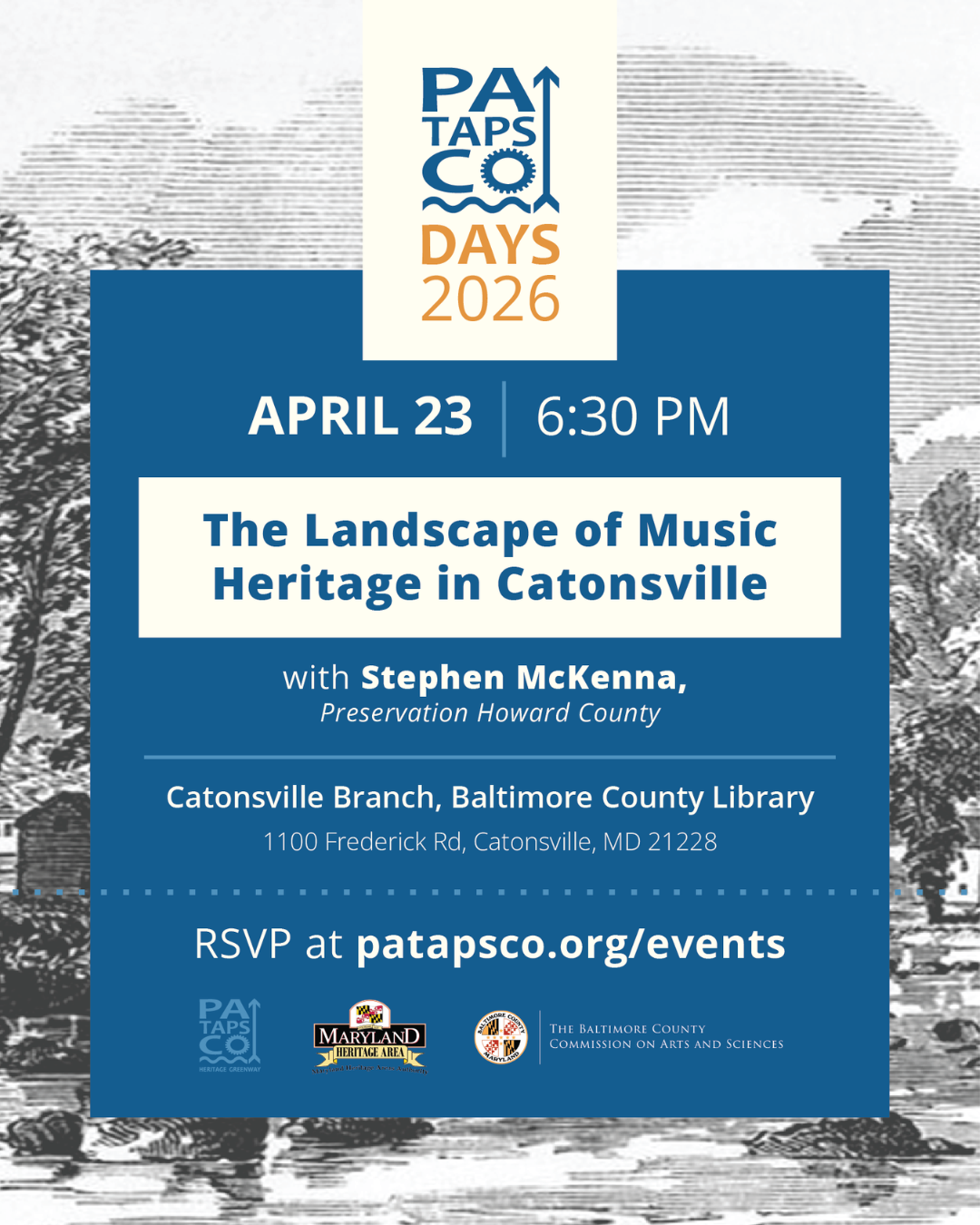 Patapsco Days – The Landscape of Music Heritage in Catonsville