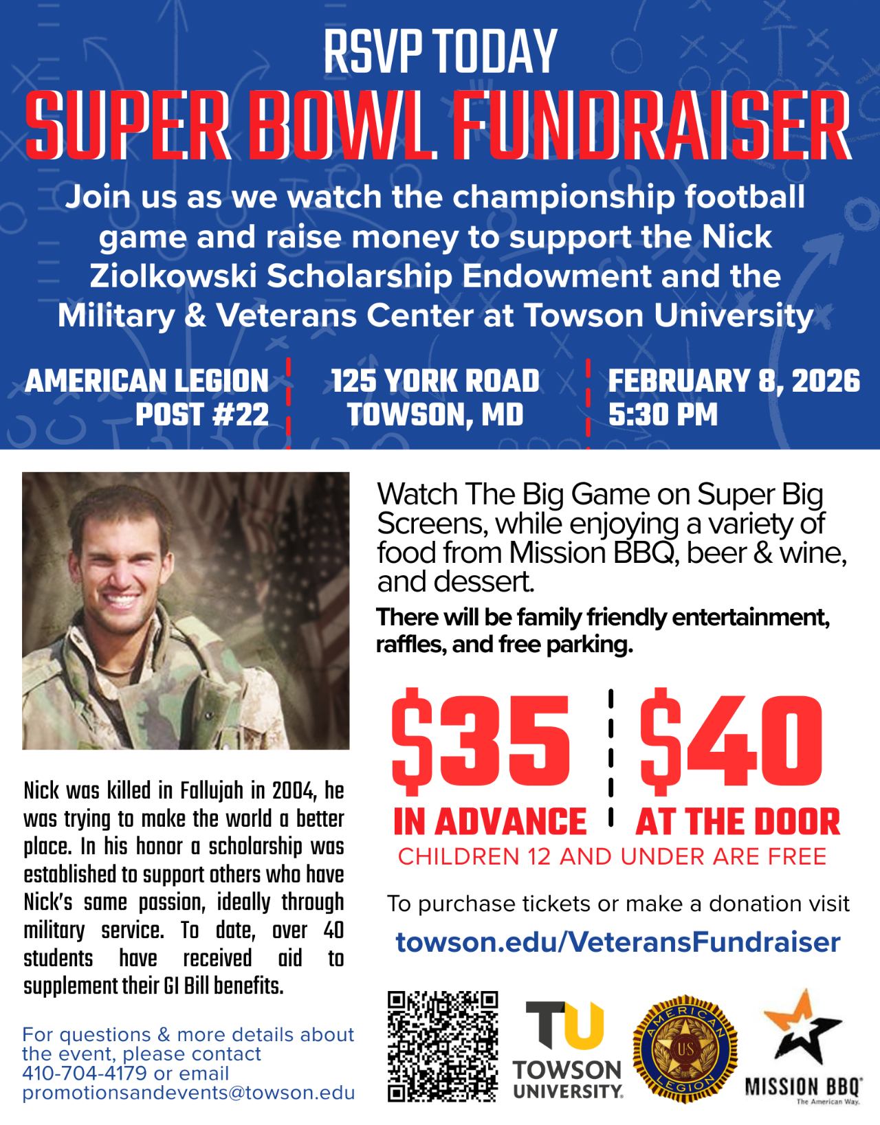 Nick Ziolkowski Super Bowl Scholarship Fundraiser