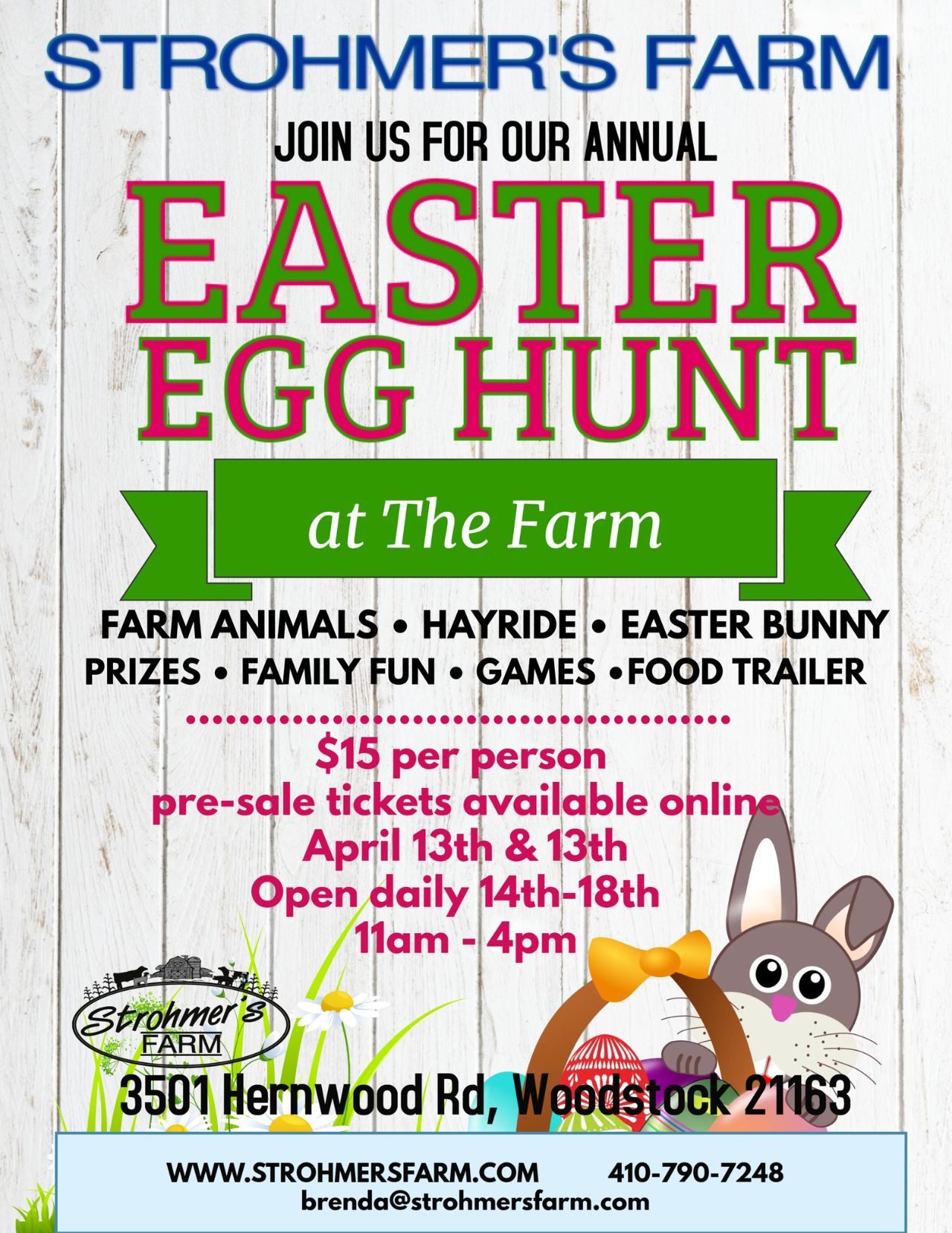 Easter Egg Hunt at Strohmer’s Farm
