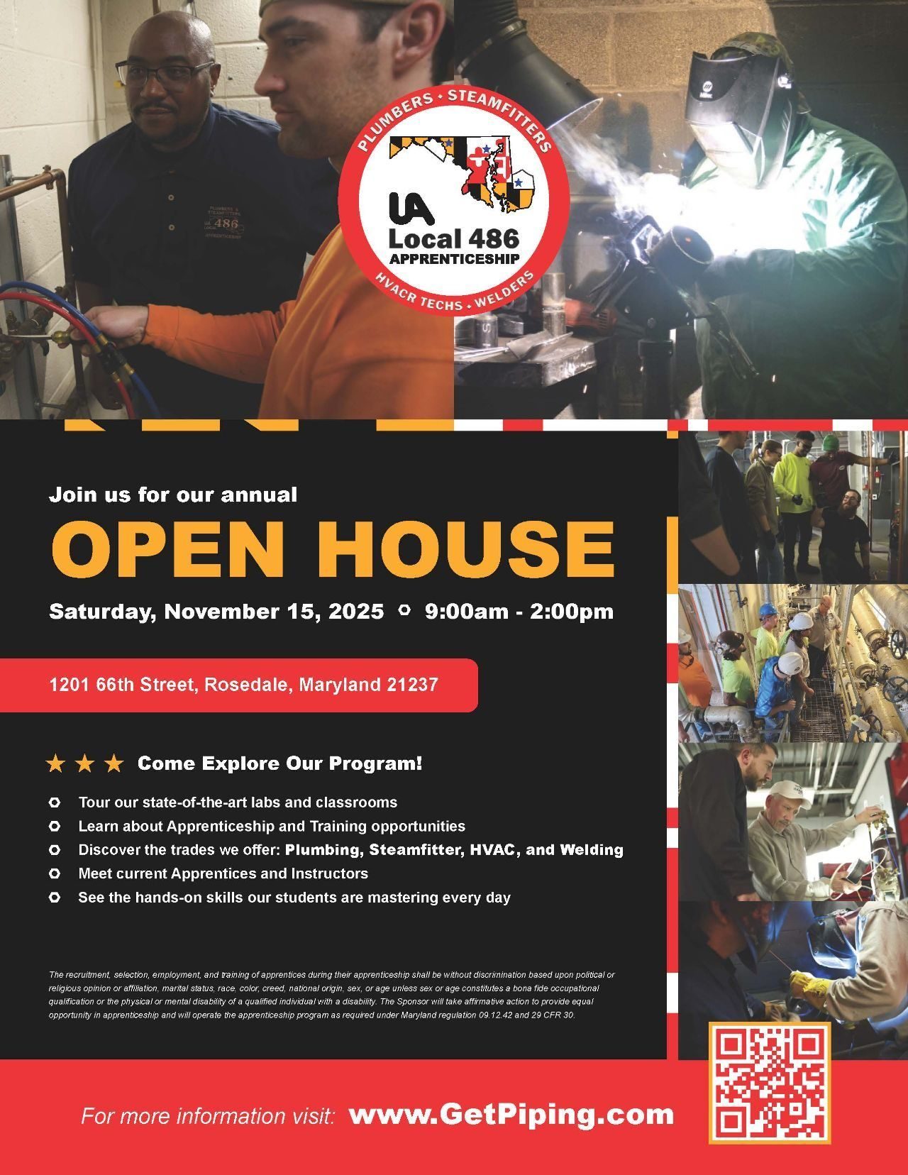 UA Local 486 Apprenticeship Open House