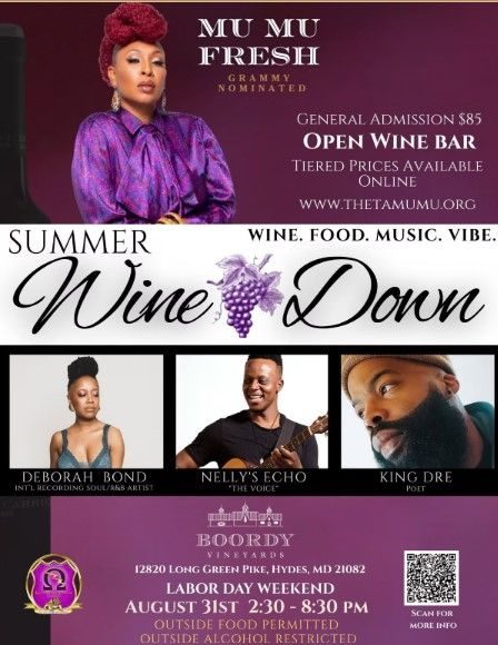 Summer Wine Down 2025 presented by Theta Mu Mu Chapter of Omega Psi Phi Fraternity Inc.