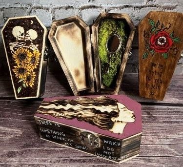 Learn to Burn with K.L. Kriss Studio – Spooky Coffins
