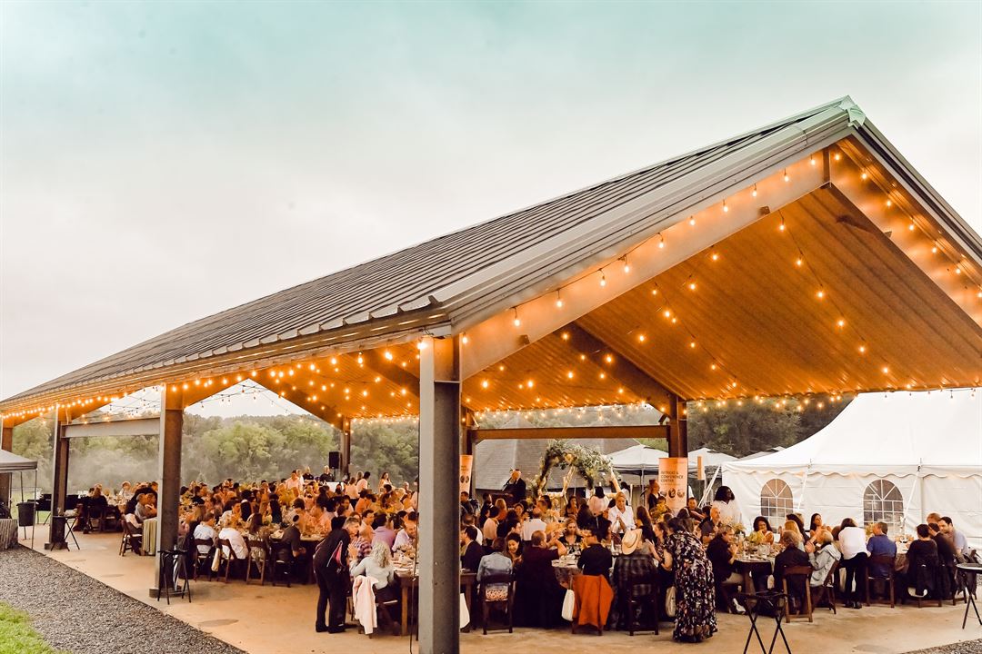 Wedding event under a pavilion.